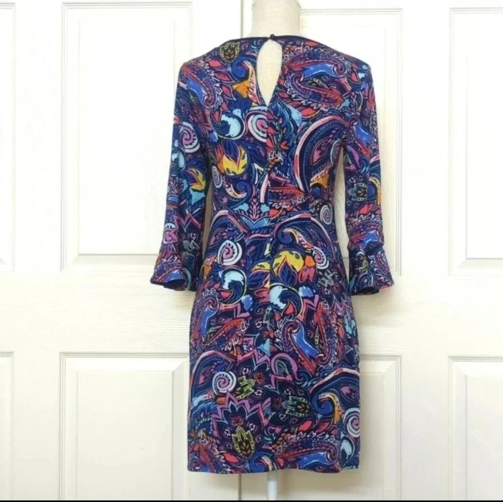 Laundry by Shelli Segal Reversible Paisley Floral Dress - Picture 4 of 5
